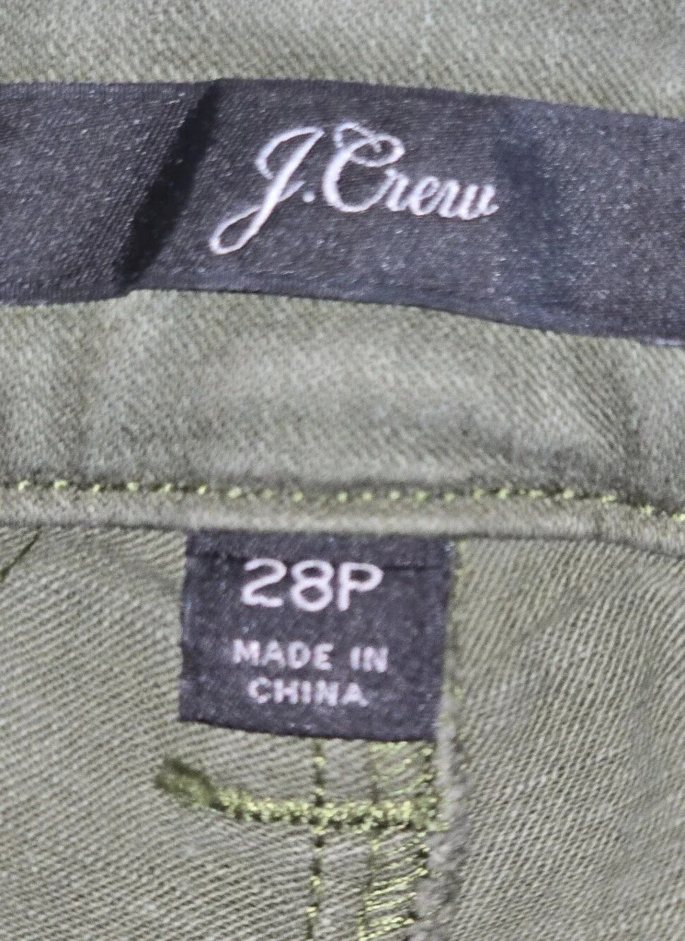 J. Crew Olive Green Cropped Utility Pants